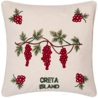 ΜΑΞΙΛΑΡΟΘΗΚΗ (45cm x 45cm) υφαντή κόκκινο σταφύλι ΚΡΗΤΗ Silk Fashion