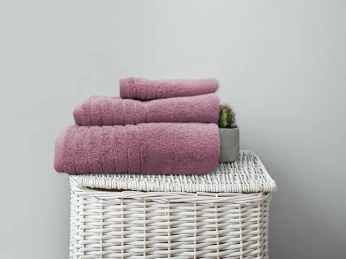 Σετ Πετσέτες Μπάνιου 100% Βαμβακερές 600gsm OneColor Γαρύφαλλο 3 Τεμάχια - Αμέθυστος