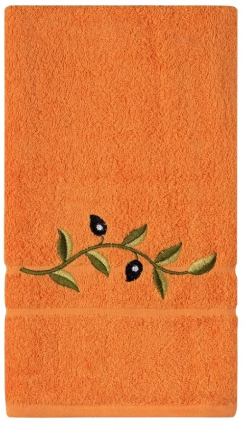 Πετσέτα Σώματος ( 70cm x 140cm ) Πορτοκαλί με κλαδί Silk Fashion