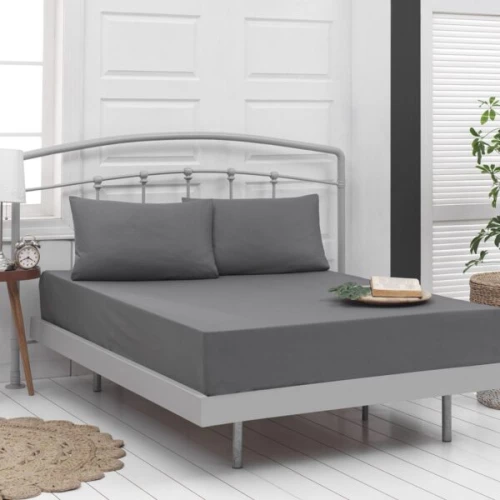 Σεντόνι υπέρδιπλο μονόχρωμο Art 1999 240x260 Ανθρακί Beauty Home