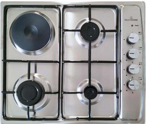MULTIHOME  ΕΣΤΙΑ ΜΙΚΤΗ MULTIHOME LX-412BF INOX (3 ΥΓΡΑΕΡΙΟΥ + 1 ΗΛΕΚΤΡΙΚΟ)   930-002-6100