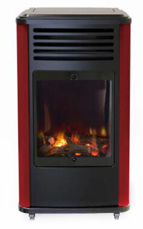 Coral Gas Manhattan Σόμπα Υγραερίου 3000W Μαύρη 38x42x69cm Κόκκινο