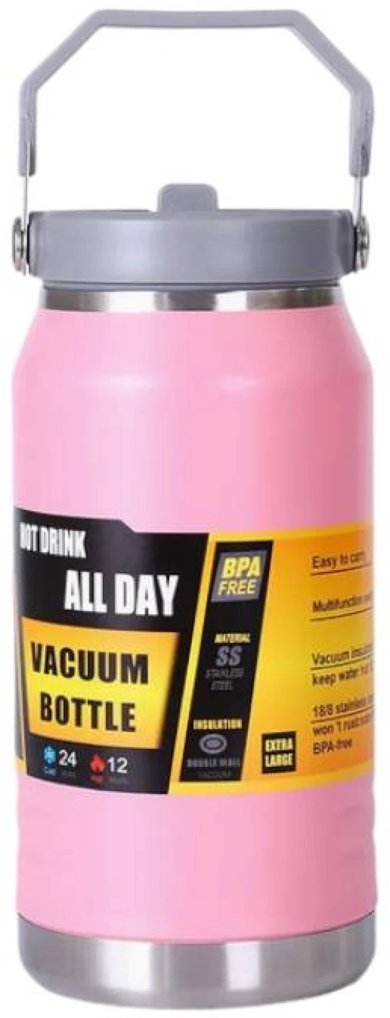 Φορητό παγούρι-θερμός - 1000ml - 123811 - Pink
