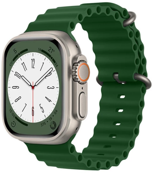 Techsuit® QuickFit Ocean Band Ανταλλακτικό Λουράκι για Apple Watch 42/44/45/46/49mm- Army Green