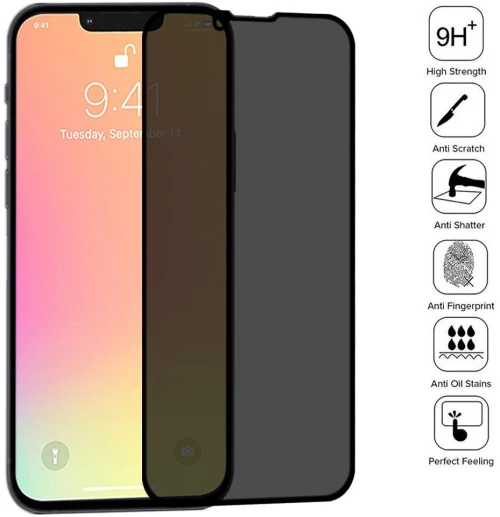 Privacy Tempered Glass για iPhone 13 Mini-Black OEM