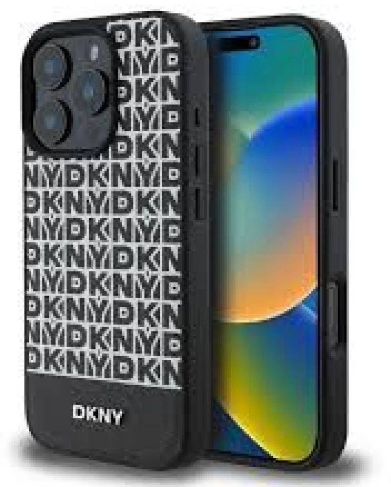 DKNY® Leather Back Cover Θήκη για iPhone 16 Pro Max-Black