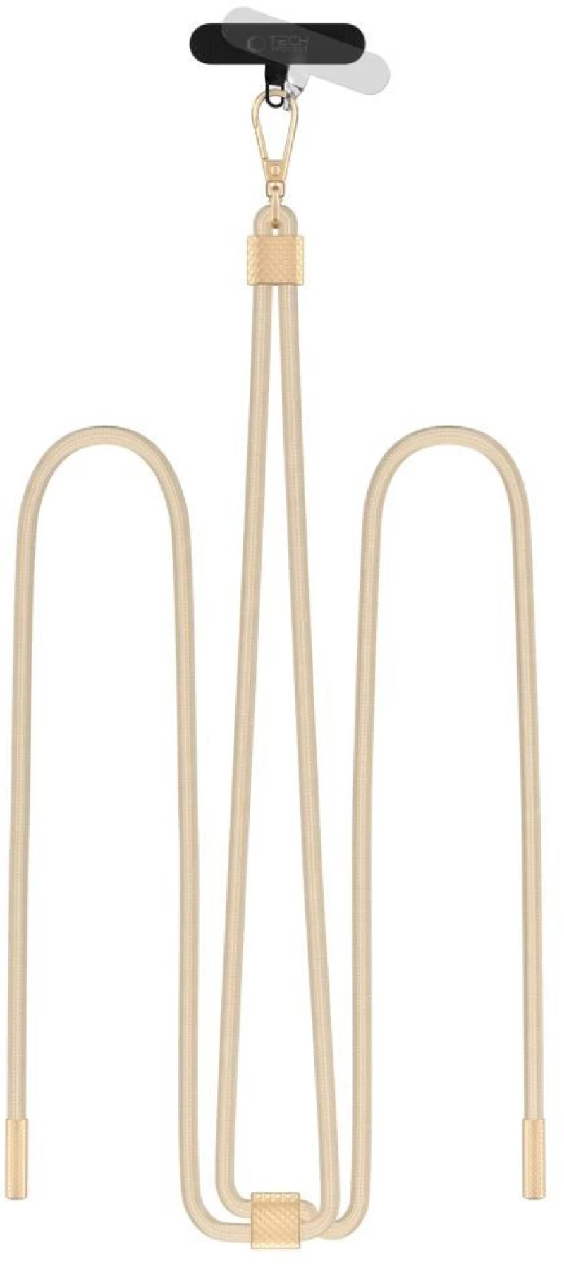 Tech-Protect® C2S Rope Crossbody Universal Κορδόνι για το Κινητό- Beige/Gold
