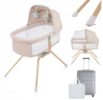 Lionelo Malin Evo Πτυσσόμενο Λίκνο 3 σε 1 Beige Natural