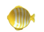 Μπολ Ψάρι Ριγέ 12x11x3.5cm - Κίτρινο