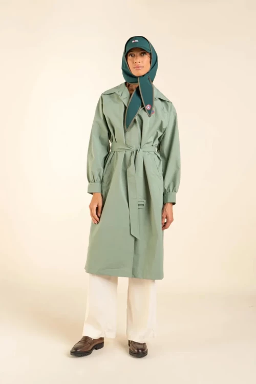Flotte Αδιάβροχη Καμπαρντίνα Unisex-Trenchcoat Madeleine Vert Sauge