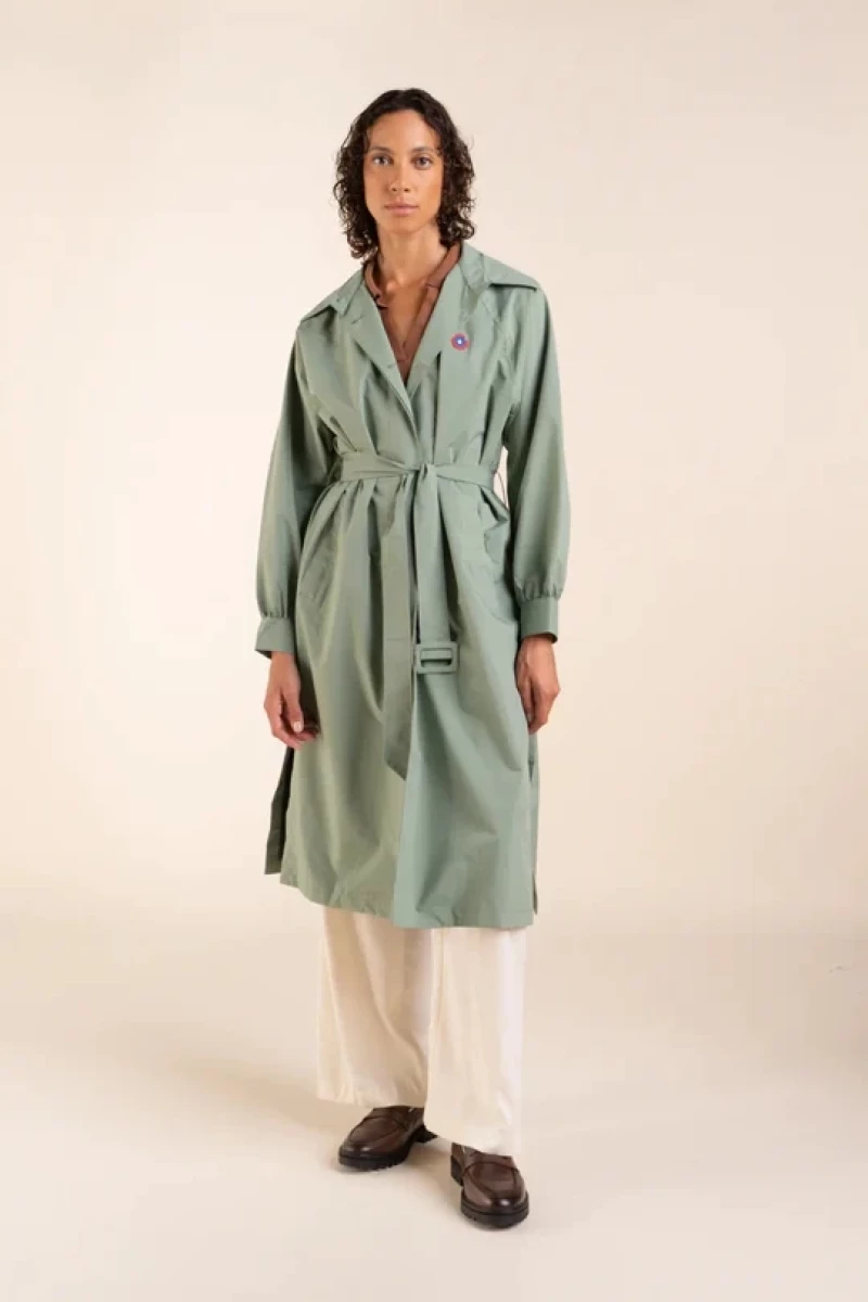 Flotte Αδιάβροχη Καμπαρντίνα Unisex-Trenchcoat Madeleine Vert Sauge