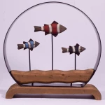 Διακοσμητικό Ψάρια Σε Βάση 21×21×21.5cm