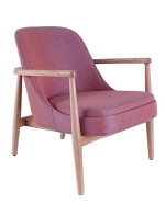 Paw ξύλινη lounge πολυθρόνα Σομόν-Γκρί Φυσικό 66x75x77(43)cm
