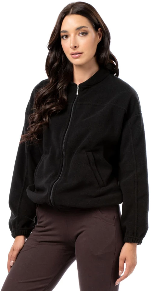 Ζακέτα fleece bomber#1413 Μαύρο