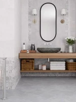 Πλακάκι Μπάνιου Abitare Light Grey 5967 25x40 Ανοιχτό Γκρι Ματ