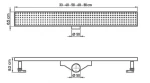 Κανάλι Ντουζiέρας Σιφών Tema Dolu 93765 50cm Ανοξείδωτο Χρωμέ