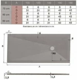 Ντουζιέρα Ορθογώνια Karag Pietra 90X180 Λευκή