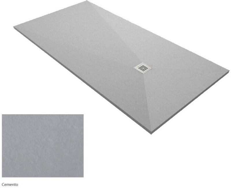 Ντουζιέρα Ορθογώνια Karag Pietra 70X160 Cemento