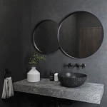 Κρεμαστός Καθρέπτης Double Eye 117X70 εκ. χωρίς Led Bronze (Μπρονζέ)