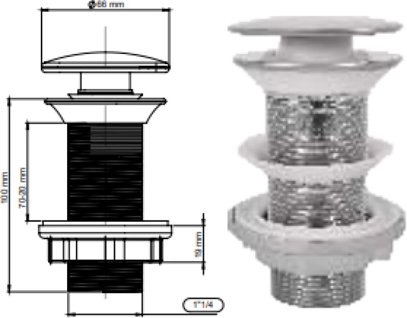 Μπαταρία Νιπτήρος Forte Mix M2412 Chrome