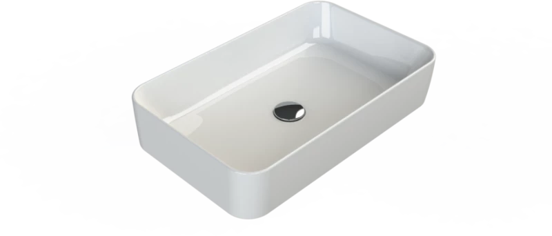 Επικαθήμενος Νιπτήρας Πορσελάνης 60x38cm Cerastyle Hera 078400 Λευκό