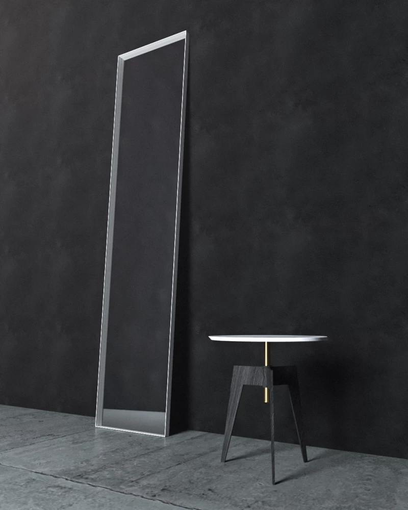 Καθρέπτης Ολόσωμος Μεταλλικός Iron Floor Square 45X200 εκ. Copper (Rame Χαλκού)
