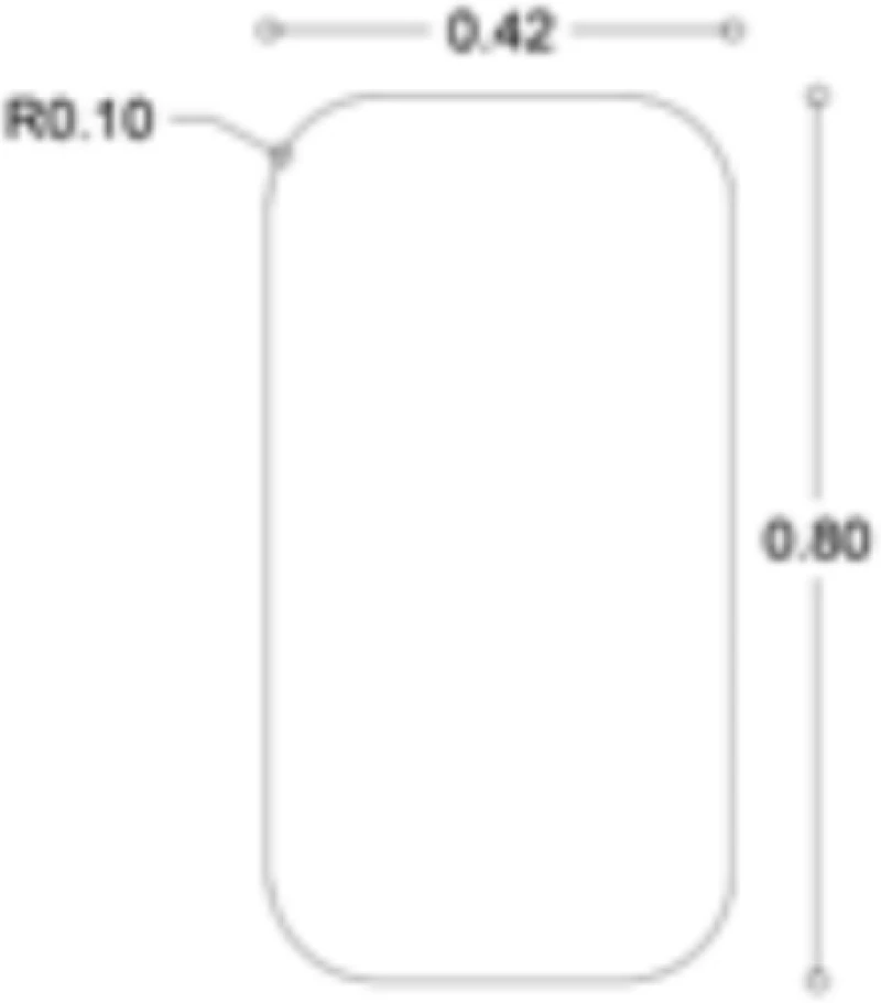 Κρεμαστός Καθρέπτης Iron Curved Wall Slim 42x80 εκ. χωρίς Led Gold Mat (Χρυσό Ματ)