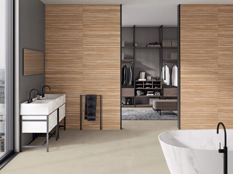 Πλακάκι Porcelanite Dos Amazonas 30Χ90 Απομίμησης Ξύλου Cerezo Relieve 9544