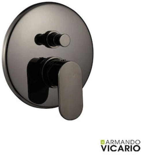 Μίκτης εντοιχισμού 2 εξόδων Armando Vicario Slim 500050D–405 Black Chrome