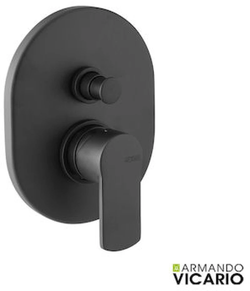Μίκτης Εντοιχισμού 2 Εξόδων Armando Vicario Glam 610050D-400 Black Matt