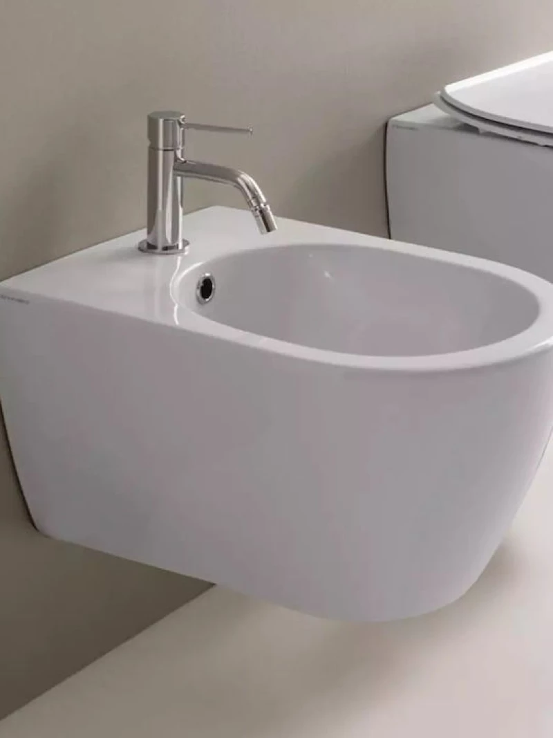 Λεκάνη Μπιντέ Κρεμαστή Scarabeo Moon 5521-300 50.2 εκ. Λευκή