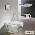Λεκάνη Κρεμαστή Α.Μ.Ε.Α. Serel Senior Με Κάλυμμα Slim Soft Close 304500SC-300 Λευκή
