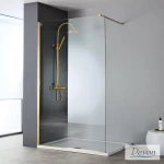 Διαχωριστικό Ντους Devon Iwis Walk In IW110C-211 110cm Χ 200cm Gold Brushed