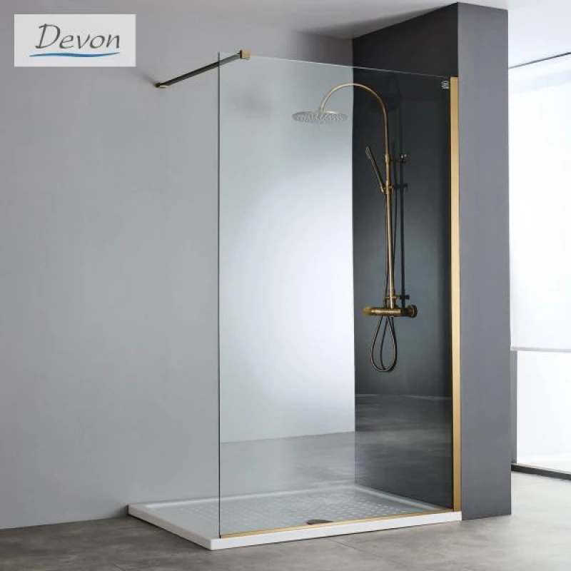 Διαχωριστικό Ντους Devon Iwis Walk In IW80C-221 80cm Χ 200cm Bronze Brushed