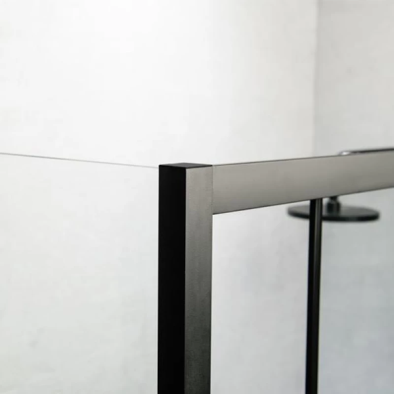 Ευθύγραμμη Καμπίνα Ντουζιέρας Devon Flow Slider 171-174x195cm Clear Glass SL2F170C-400 Black Matt