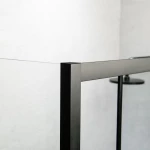 Ευθύγραμμη Καμπίνα Ντουζιέρας Devon Flow Slider 171-174x195cm Clear Glass SL2F170C-400 Black Matt
