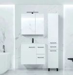 Βάση Επίπλου Μπάνιου Mabo Λύρα 100 cm MDF Λευκή Λάκα Με Νιπτήρα