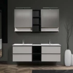Βάση Επίπλου Μπάνιου Mabo Olia 60 cm MDF Ακρυλικό Με Νιπτήρα Slim