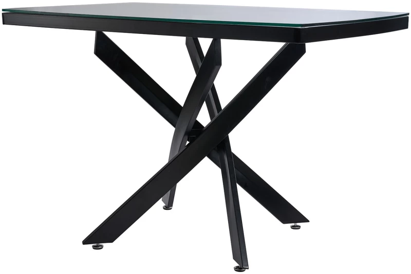 Tραπέζι Orion Μαύρο με Διάφανη επιφάνεια 135 x 80 x 75