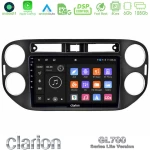 Clarion GL700 Lite Series 8Core Android11 6+128GB VW Tiguan Navigation Multimedia Tablet 9" (23mm alarm button) Με Carplay & Android Auto