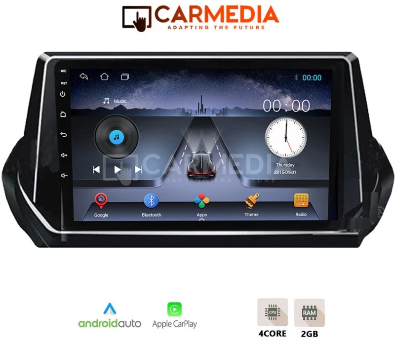 CARMEDIA CM209C-13 TABLET 9'' OEM PEUGEOT 208-2008 2020+