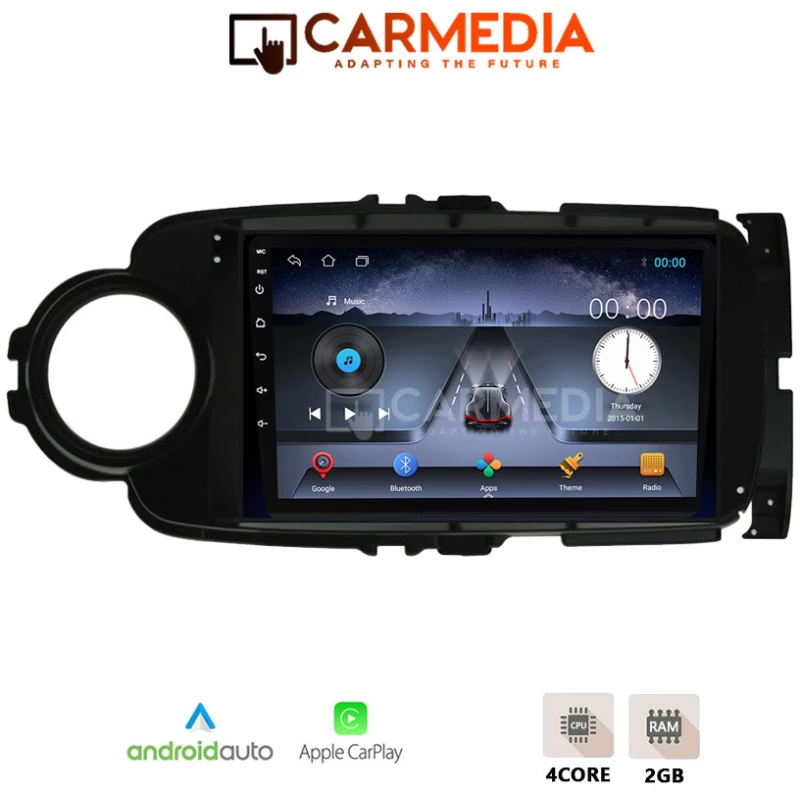CARMEDIA CM209C-13 TABLET 9'' OEM TOYOTA YARIS 2011-2020 BLACK