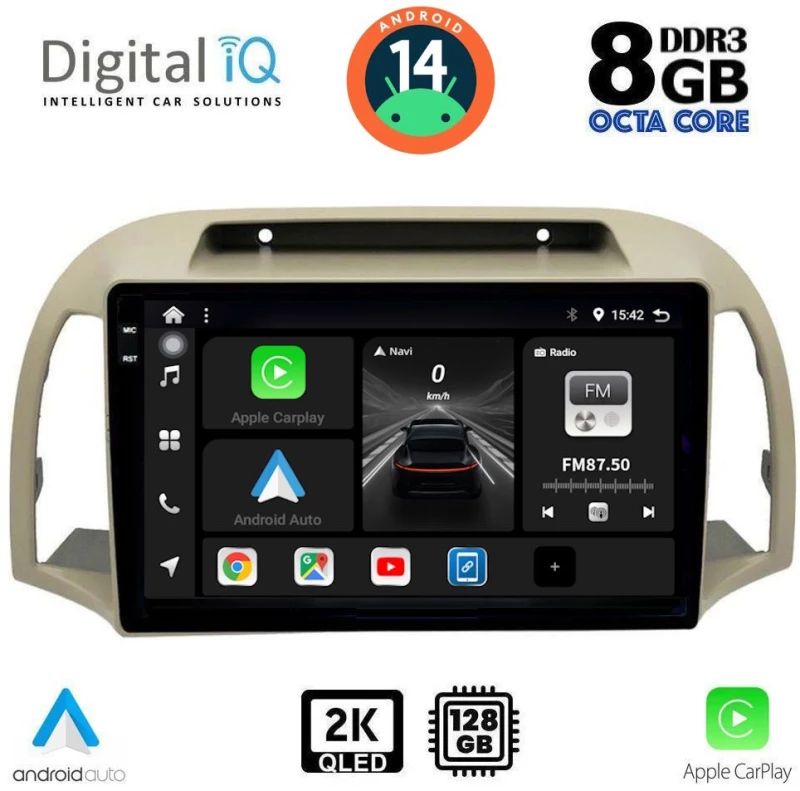 DIGITAL IQ BXF 8457_CPAA (9inc) MULTIMEDIA TABLET for NISSAN MICRA K12 mod. 2002-2010