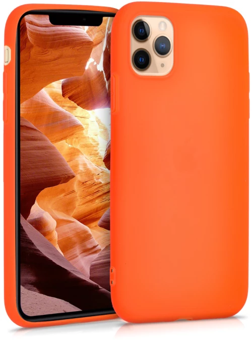 KW Θήκη Σιλικόνης Apple iPhone 11 Pro Max - Neon Orange (49782.69)
