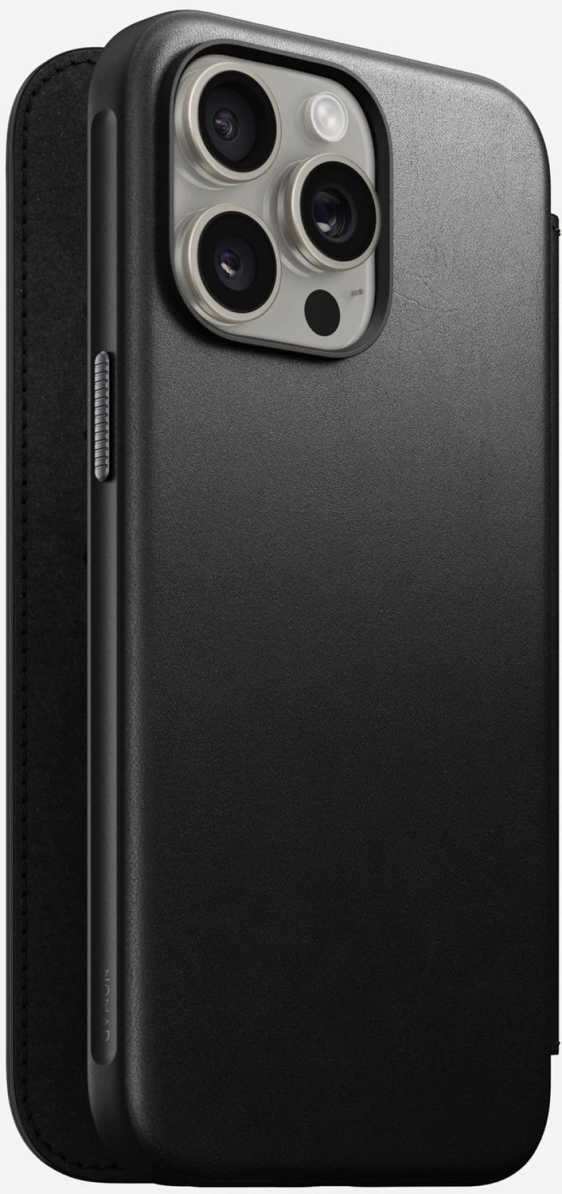 Nomad Modern Leather Folio - MagSafe Δερμάτινη Θήκη - Πορτοφόλι Apple iPhone 15 Pro Max - Black (NM01632085)