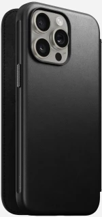Nomad Modern Leather Folio - MagSafe Δερμάτινη Θήκη - Πορτοφόλι Apple iPhone 15 Pro Max - Black (NM01632085)