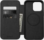 Nomad Modern Leather Folio - MagSafe Δερμάτινη Θήκη - Πορτοφόλι Apple iPhone 15 Pro Max - Black (NM01632085)
