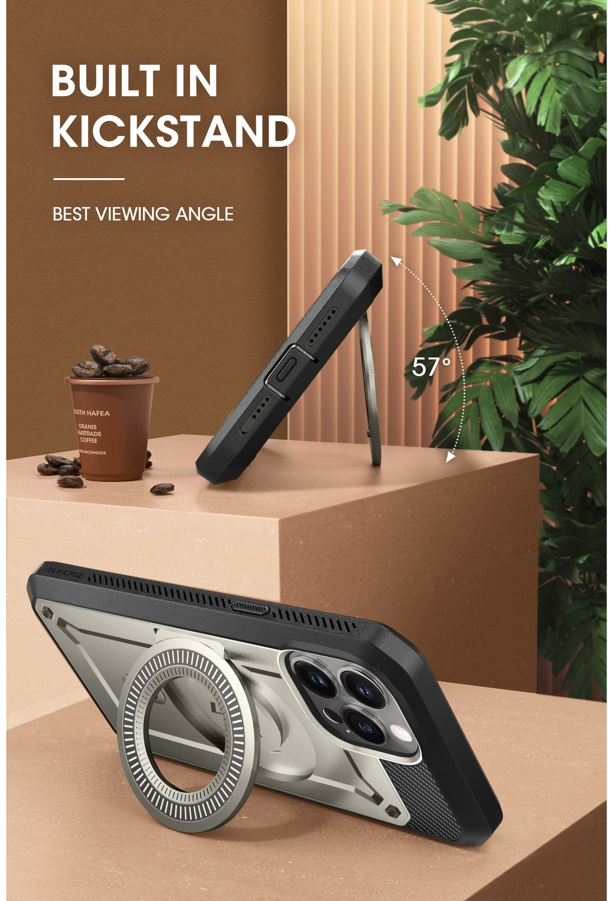 Supcase Unicorn Beetle Pro Mag - Ανθεκτική Θήκη MagSafe - Apple iPhone 15 Pro - Titan Gray (843439138582)