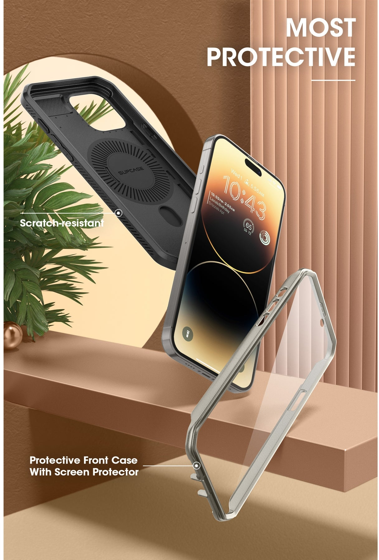 Supcase Unicorn Beetle Pro Mag - Ανθεκτική Θήκη MagSafe - Apple iPhone 15 Pro - Titan Gray (843439138582)