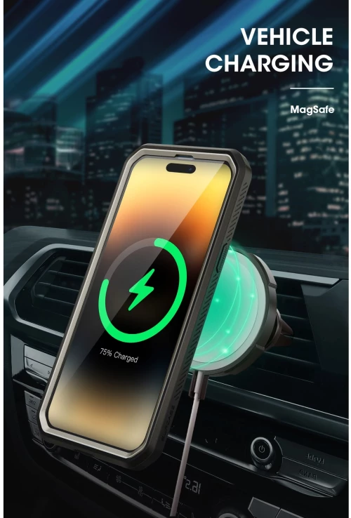 Supcase Unicorn Beetle Pro Mag - Ανθεκτική Θήκη MagSafe - Apple iPhone 15 Pro - Titan Gray (843439138582)